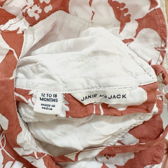 Janie & Jack Tuscan Red Floral Romper - Picture 4 of 4